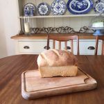 white bread on a wooden board