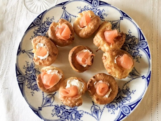 Smoked Salmon Mini Yorkies Canapes