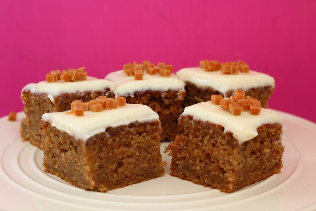 Pumpkin Traybake Spiced Pumpkin Traybake with Cream Cheese Icing.