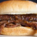 Delicious Beef Brisket in a bun.