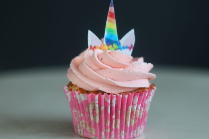 Strawberry Cupcakes with Strawberry Jam Buttercream.