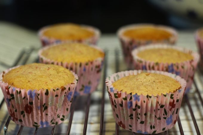 strawberry cupcakes Just out of the oven Strawberry CupCakes