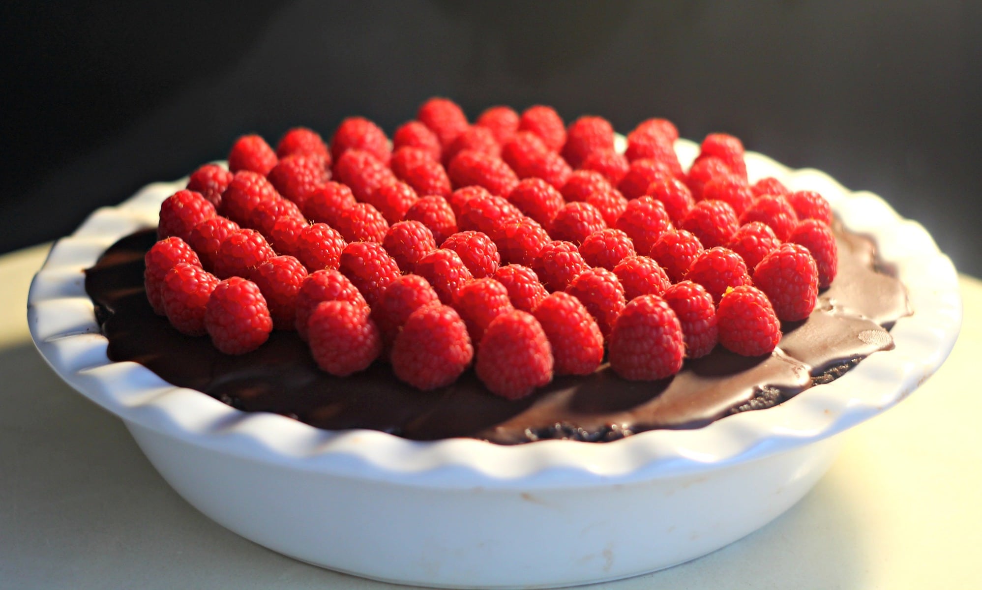 Chocolate and Raspberry Pie Chocolate and Raspberry Tart with Chocolate ganache
