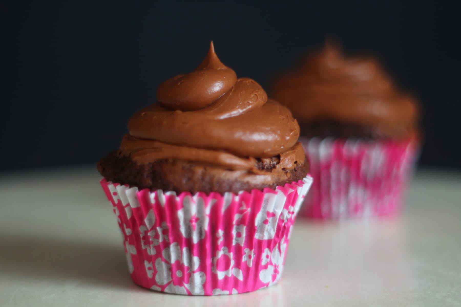 Chocolate Muffins with Chocolate Ganache.
