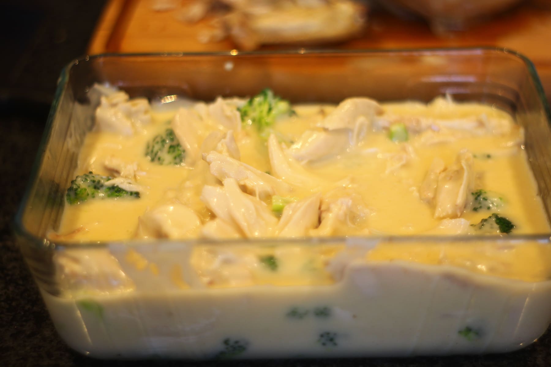 Chicken and Broccoli Gratin. Chicken and Broccoli Gratin.
