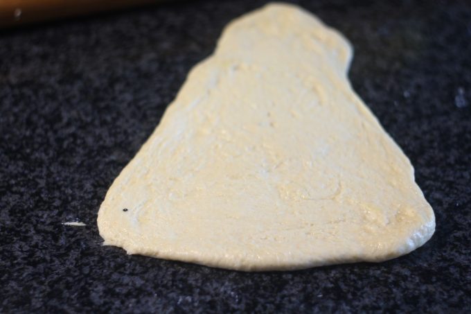 Rolled out Garlic Naan Dough Rolled out Naan Dough