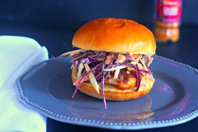 cajun chicken burger cajun chicken burger with coleslaw