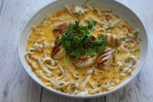 Thai Curry spiced chicken and noodle soup recipe