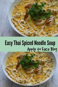 Thai spiced noodle soup with coconut milk