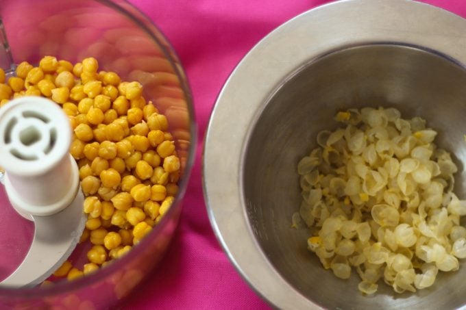 Hummus Chickpea Shelling. Hummus Chickpea Shelling.