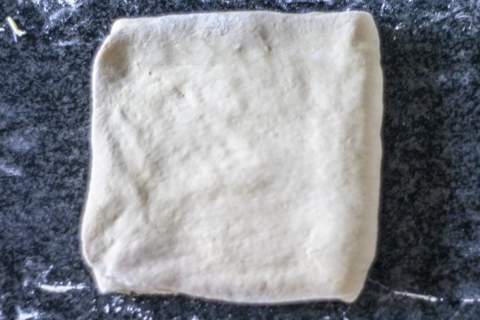 Final fold over chilled butter pain au chocolat Final fold over chilled butter for pain au chocolat dough