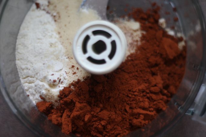 chocolate shortbread dry ingredients in a food processor chocolate shortbread dry ingredients