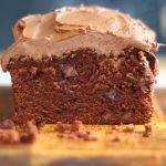 chocolate loaf with chocolate icing