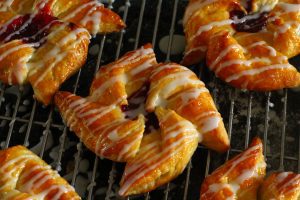 Danish Pastry Pin Wheels Glazed and Iced Danish Pastry Pin Wheels