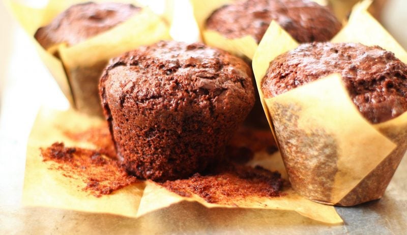 Chocolate Muffins Double Chocolate Muffins made with Buttermilk