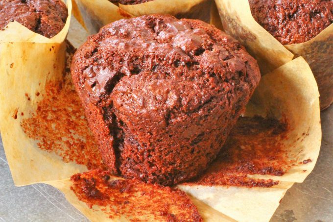 Buttermilk Double Chocolate Chip Muffins