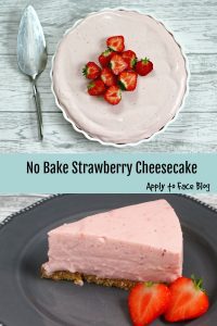 pin for no bake strawberry cheesecake