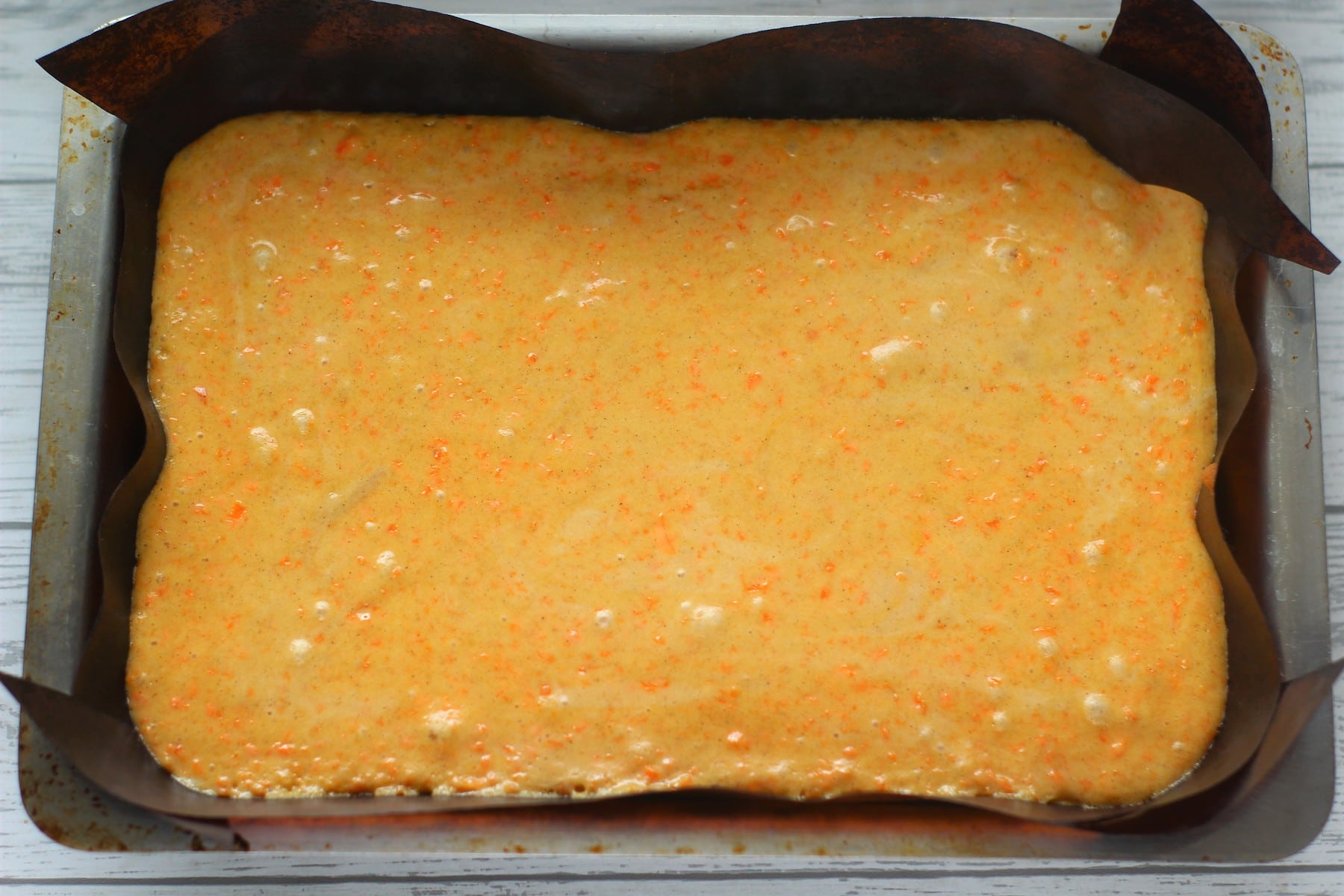 Traybake recipes Carrot Cake Tray Bake In a Baking Tin