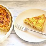 Slice of Quiche Lorraine on a plate