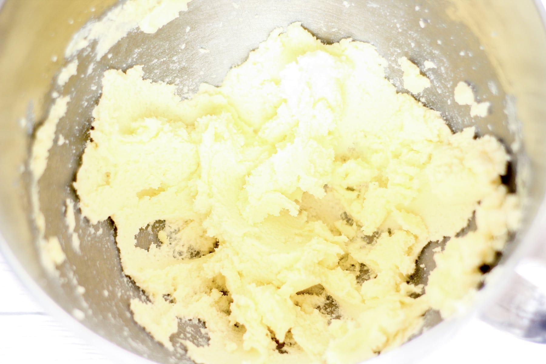 Creamed butter and sugar