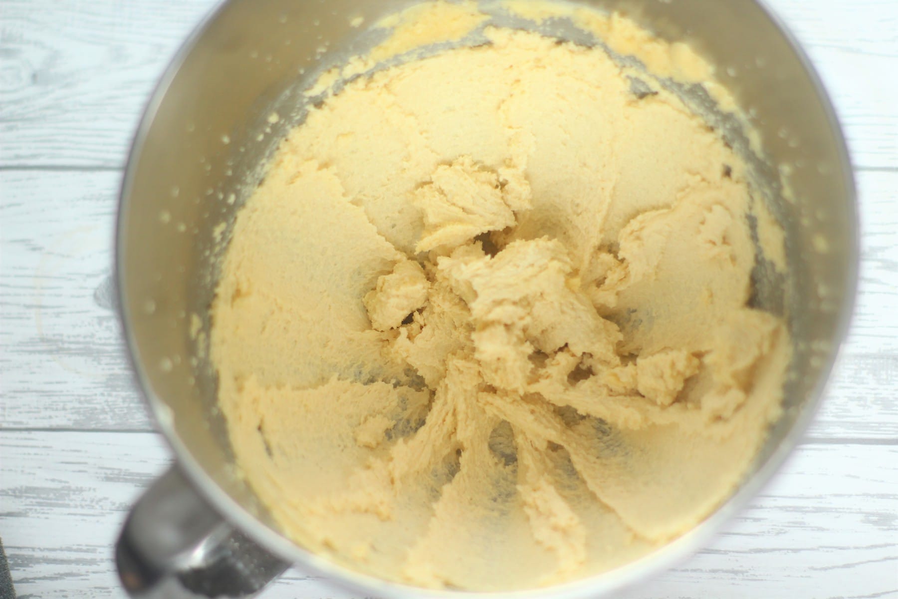 Creamed butter and sugar