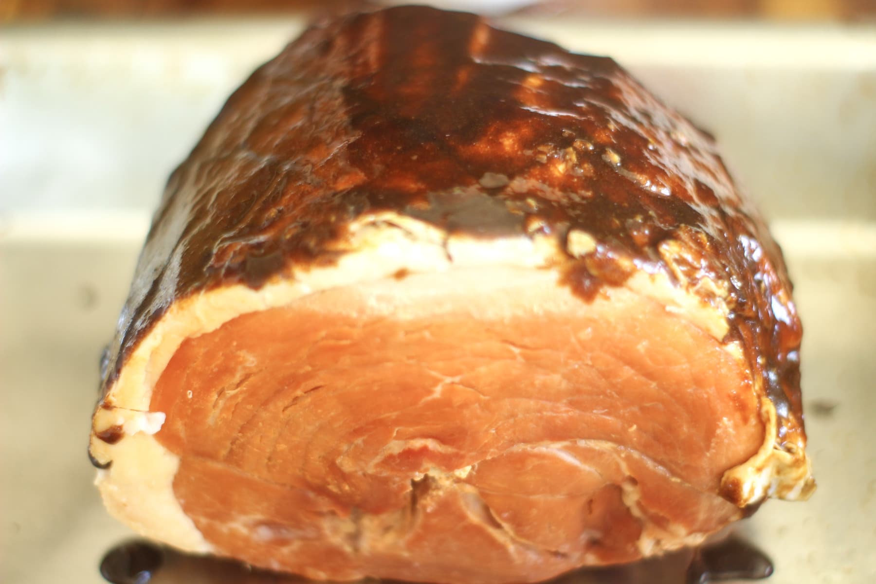 glazed gammon ready for the oven