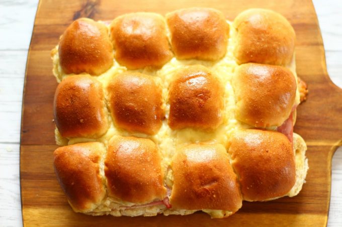 Ham and Cheese Sliders just baked