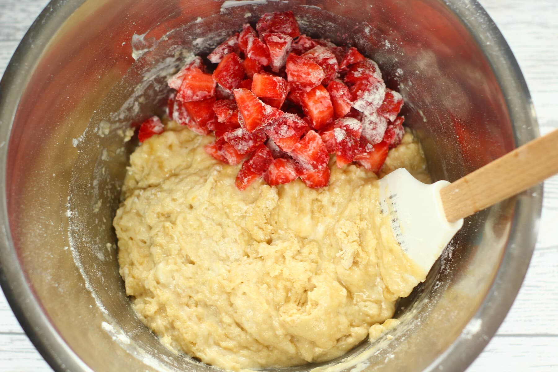 strawberry muffin batter