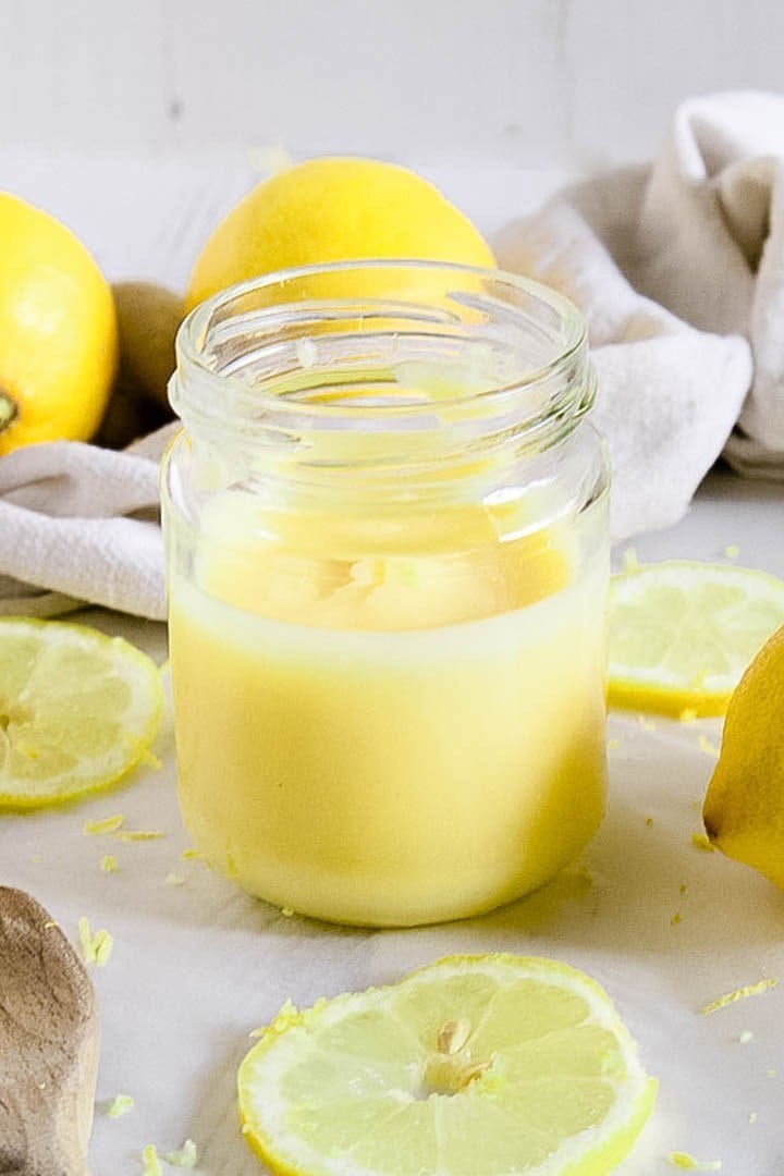 jar of gin lemon curd