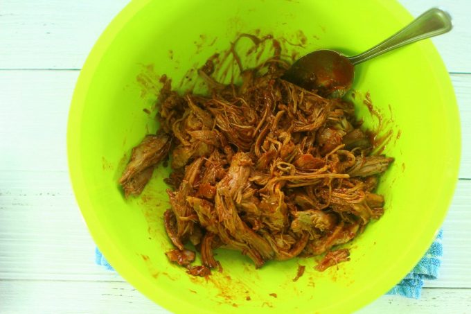 bbq pulled pork in a bowl
