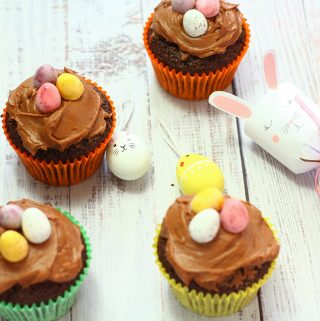 easter cupcakes with mini eggs