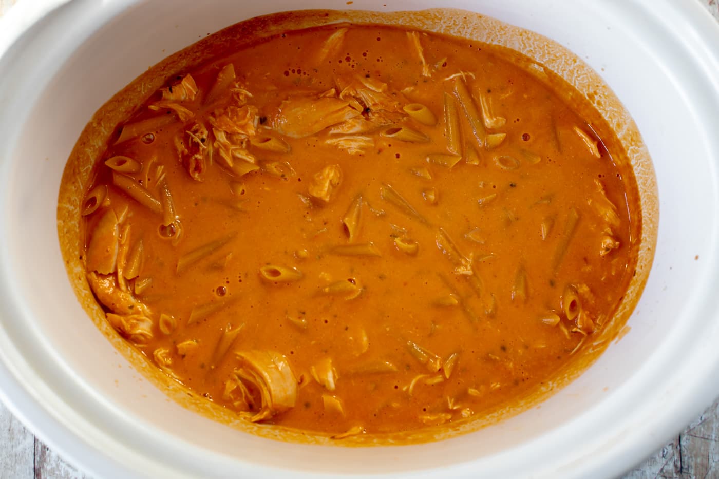 The Easiest Slow Cooker Chicken Pasta - Apply to Face Blog