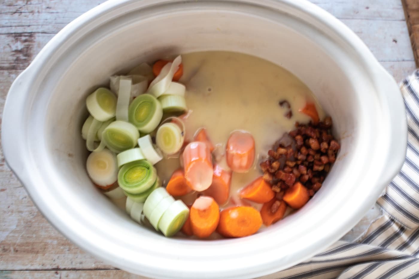 Slow Cooker Chicken Casserole with Leeks and Bacon - Apply to Face Blog